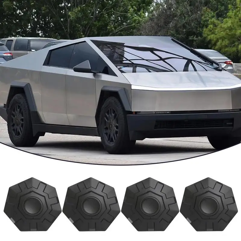 

Колпаки ступицы Tesla Cybertruck с полным покрытием, набор из 4 съемных центральных колпачков полного покрытия, внешние аксессуары для автомобиля