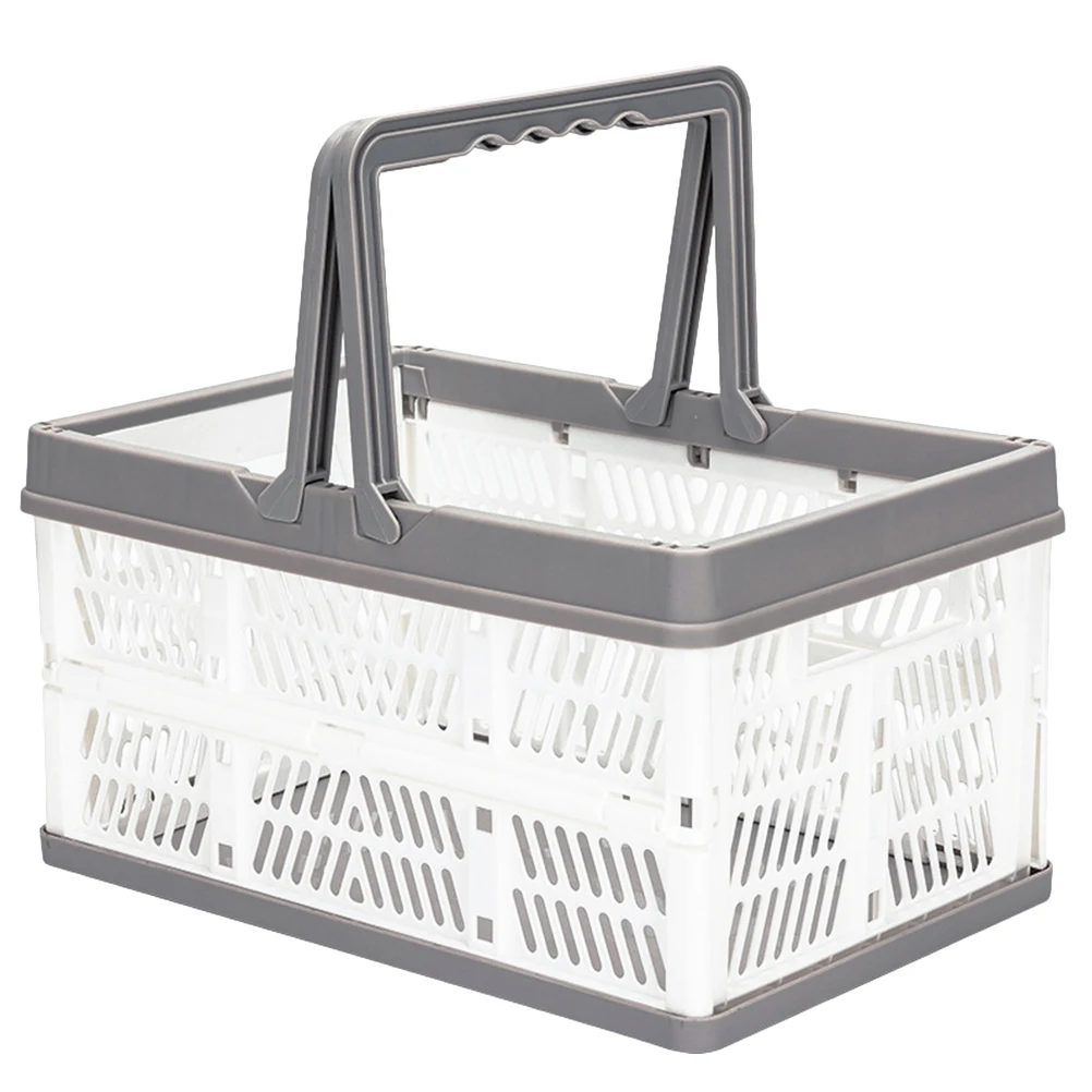 

Large Foldable Storage Basket Durable Plastic Bins Portable Laundry Hamper Toys Books Snack Organizer Space Saving Container