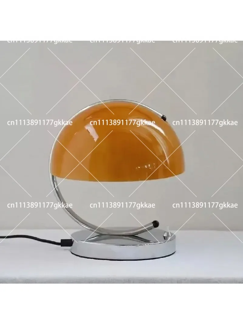 Modern Glass Table Lamp for Bedroom Bedside Living Room Desk Study Reading, Space-Saving Decor