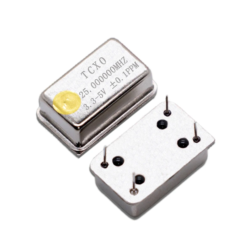 TCXO Full-Size 25M 25MHZ 25.000MHZ Rectangular Temperature Compensated Crystal Oscillator DIP-14 High Precision 3.3V-5V ±0.1PPM