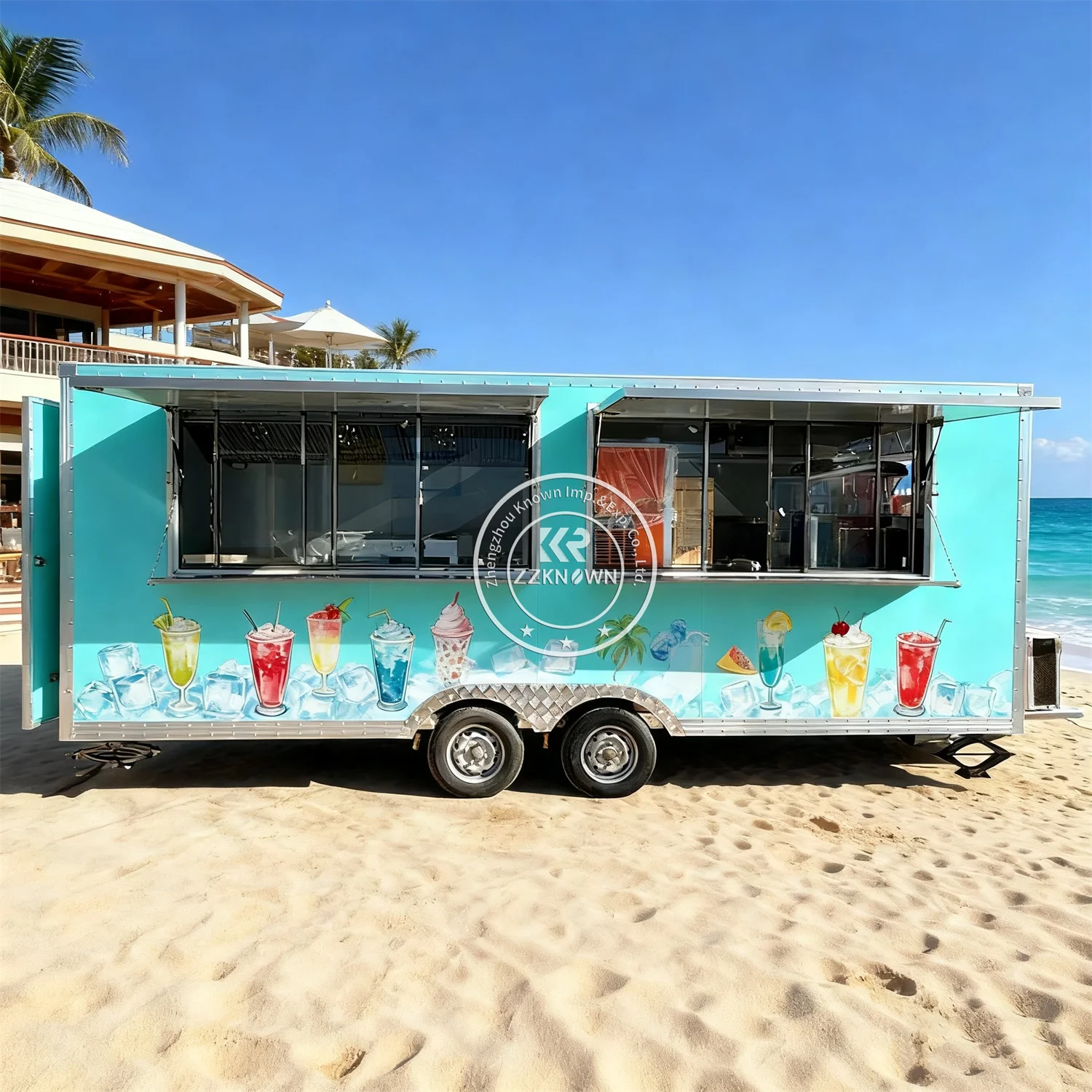 

Custom Food Truck Catering Trailer Fully Equipped Concession Mobile Kitchen Hot Dog Cart Fast Food Trailer For Sale