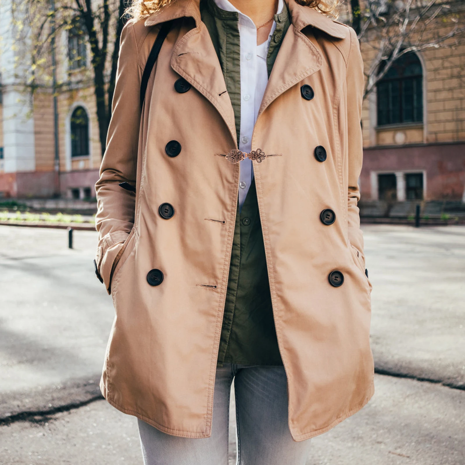 2 paia di fermagli per colletto a mantella con clip per scialle vintage per donna Elegante chiusura per cardigan Spilla per mantello retrò liscia adatta per appuntamenti di nozze