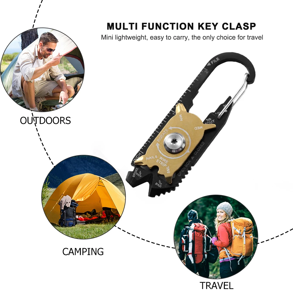 

20 in 1 Stainless Steel Wrench Screwdriver EDC Keychain Multifunctional Outdoor Small Tool Emergency Survival Accessories