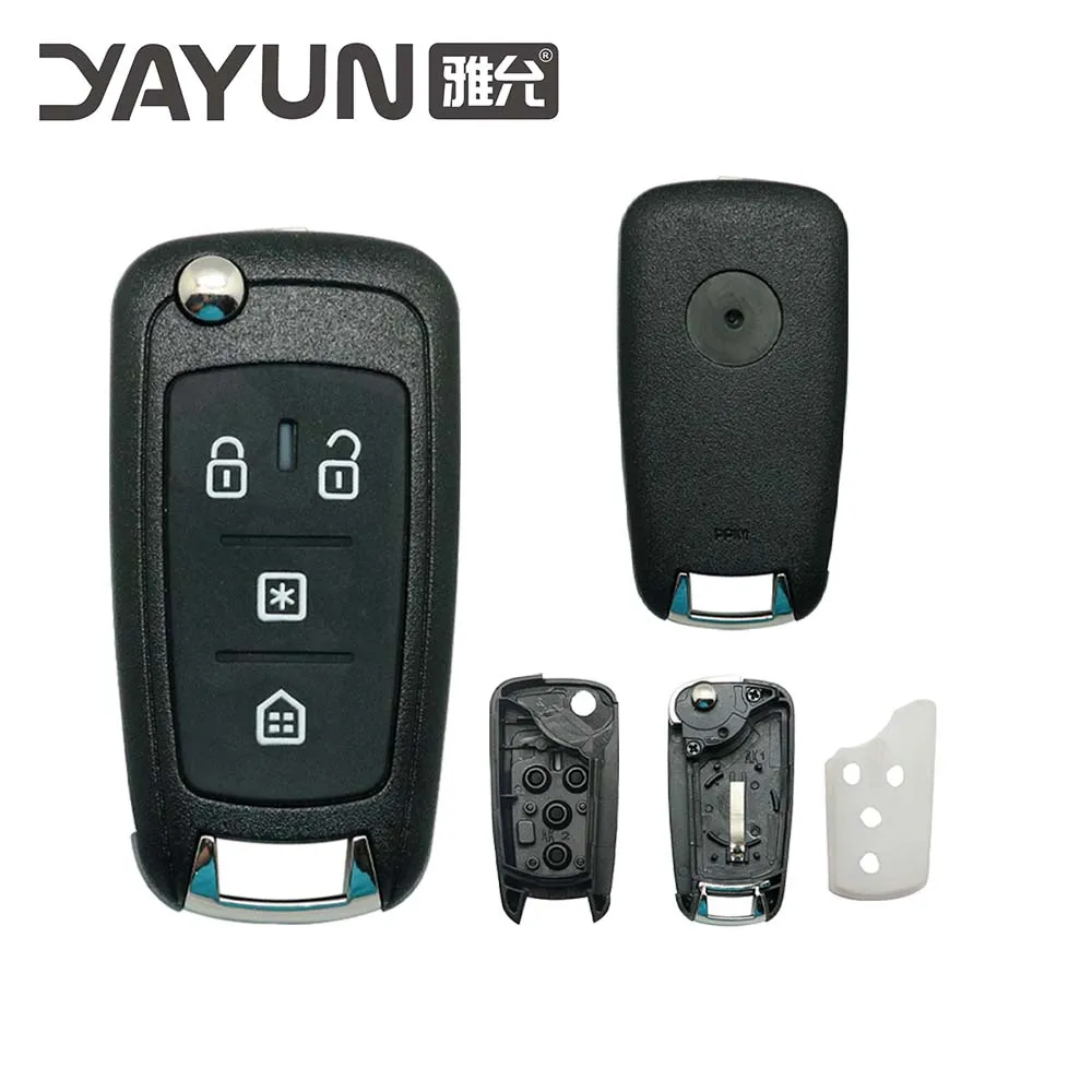 YAYUN AKBPCP117AT PX80 Double program (293/300) Burglar Alarm 4 Button Control With Battery Clip For Brazil Positron Flex