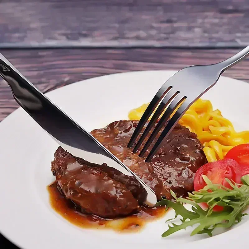 Set di posate portatili in acciaio inossidabile con scatola di immagazzinaggio Bacchette Forchetta Cucchiaio Coltello Set di stoviglie da viaggio Set di forchette per posate da campeggio