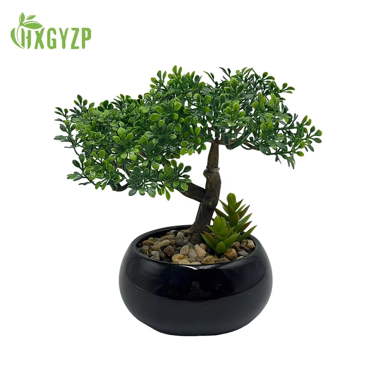 

HXGYZP Artificial Bonsai Tree Green Cypress Tree Succulents With Ceramic Pot Home Office Indoor Decoration Fake Plants Potted