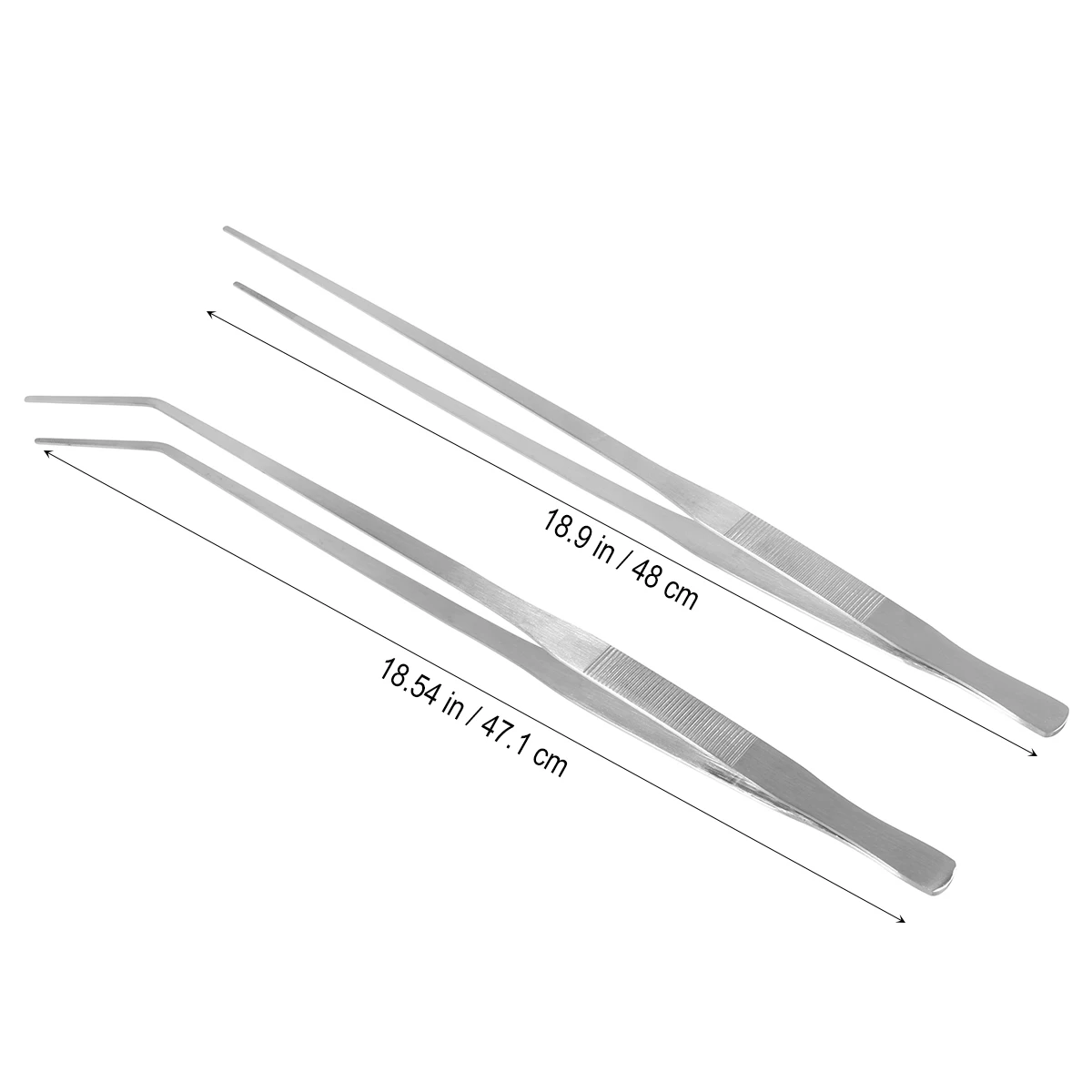 

2pcs Aquatic Plant Tweezers Curved Straight Stainless Steel Tongs Fish Tank Aquarium Trimming Tools Pet Supplies