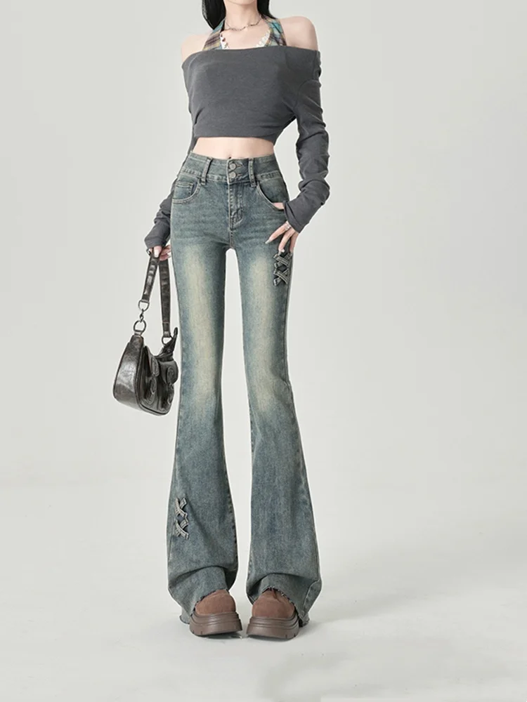 

Baggy Jeans Y2K Big Size Cargo Pockets Multi Pocket Utility Workwear Military Camouflage Female Ladies Woman Fashion Streetwear