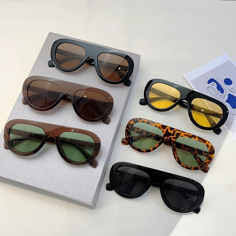 Pilot Sunglasses Men Vintage Candy Color Rim Outdoor Casual Shades Women Retro Stylish Design Anti-UV Decor Sun Glasses - view 5
