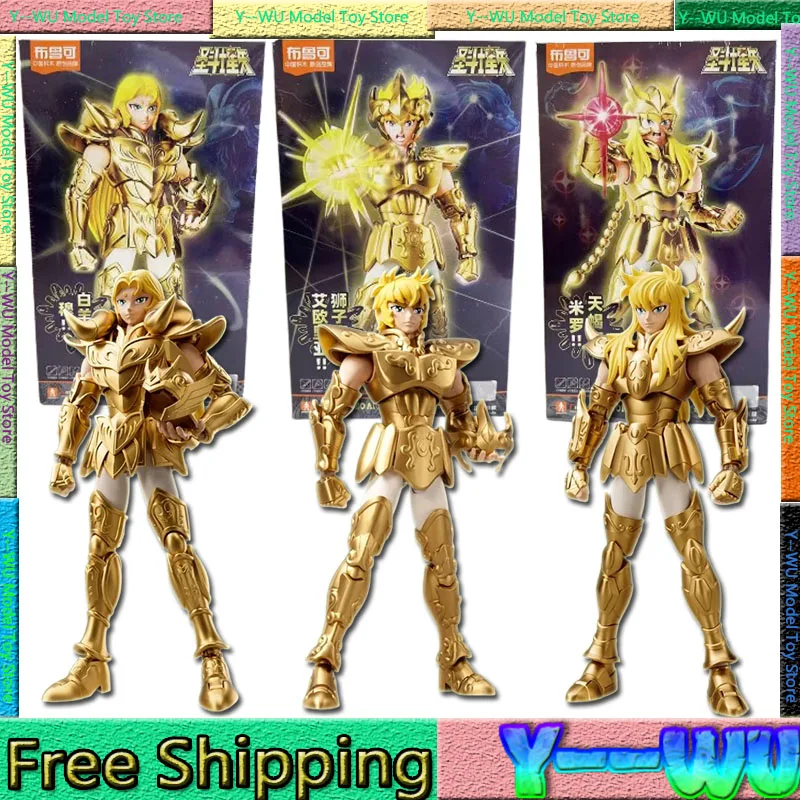 In Stock Blokees Saint Seiya Blind Box Champion Class Aries Mu Action Figure Masami Kurumada Anime Model Toys For Kids Gifts