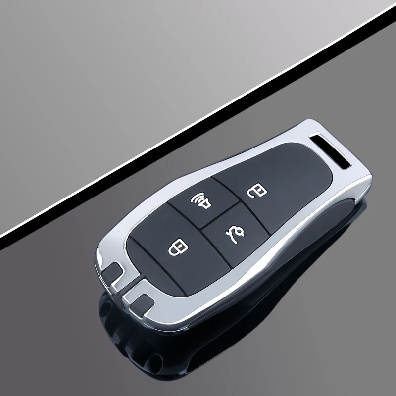 غطاء مفتاح فوب من سبائك الزنك الفاخر لـ BAIC BJ40/BJ60/X7/BJ80/EU7/Magic Cube/EU5/U7 - حافظة واقية معدنية شديدة التحمل