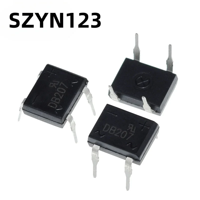 

20pcs diode bridge retifica DB207 DIP-4 DB207S DIP4 2A 1000V power diode rectifier 1000v electronic components