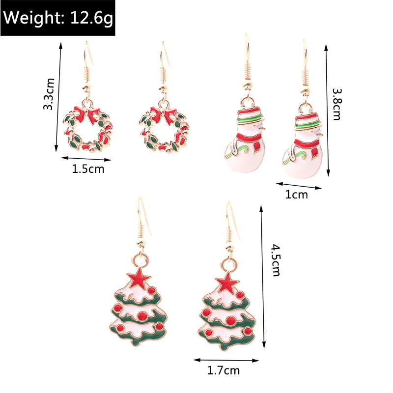 Modische Weihnachts-Ohrringe für Damen, Weihnachtsbaum-Hängeohrringe, Mädchen-Neujahrsfest-Schmuck, Geschenke – Detail 31
