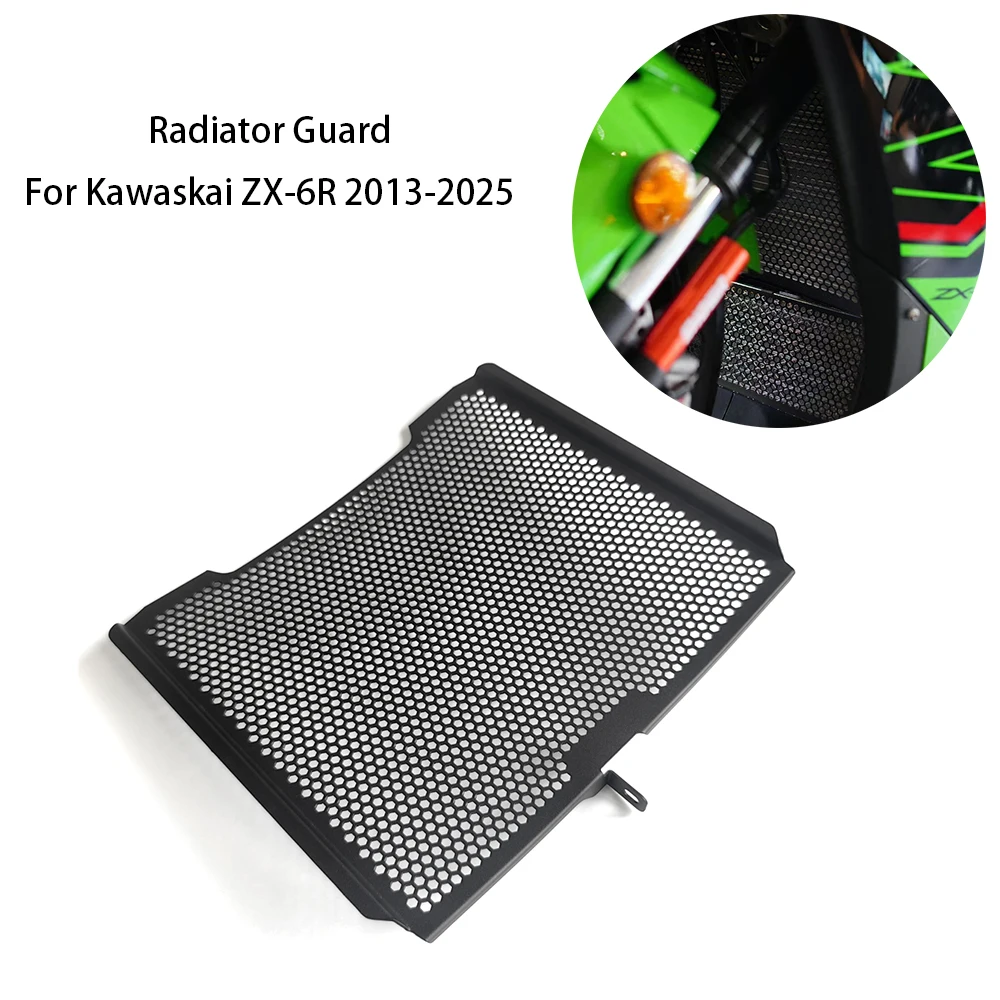 

Motorcycle Radiator Grille Guard Cover Protective For Kawaskai ZX6R 2013-2025 Water Tank Cooler Protector