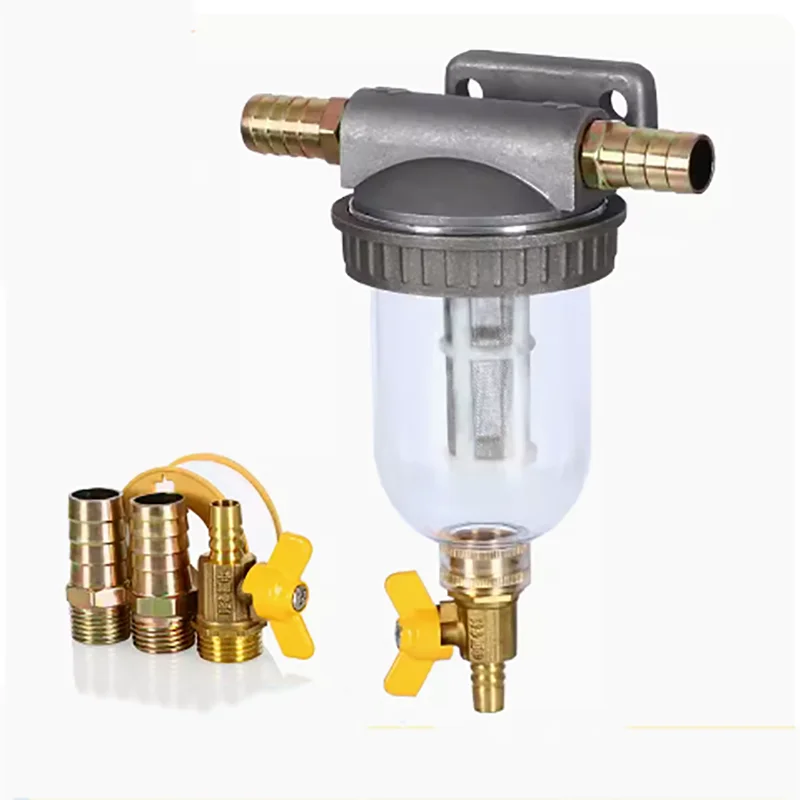 

1Set DN15 aluminum filter Automobile transparent drain valve Filter cup modified brake filter Water Purifier System