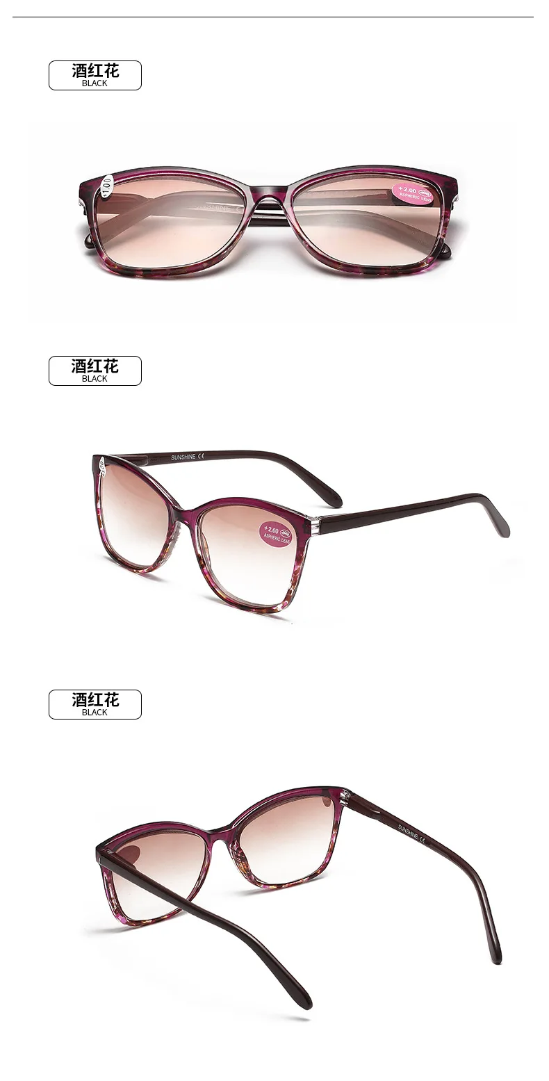 Oversized Reading Sunglasses For Women Men New Fashion Elegant Presbyopia Farsighted Eyeglasses With +1.0 1.5 2.0 2.5 3.0 4