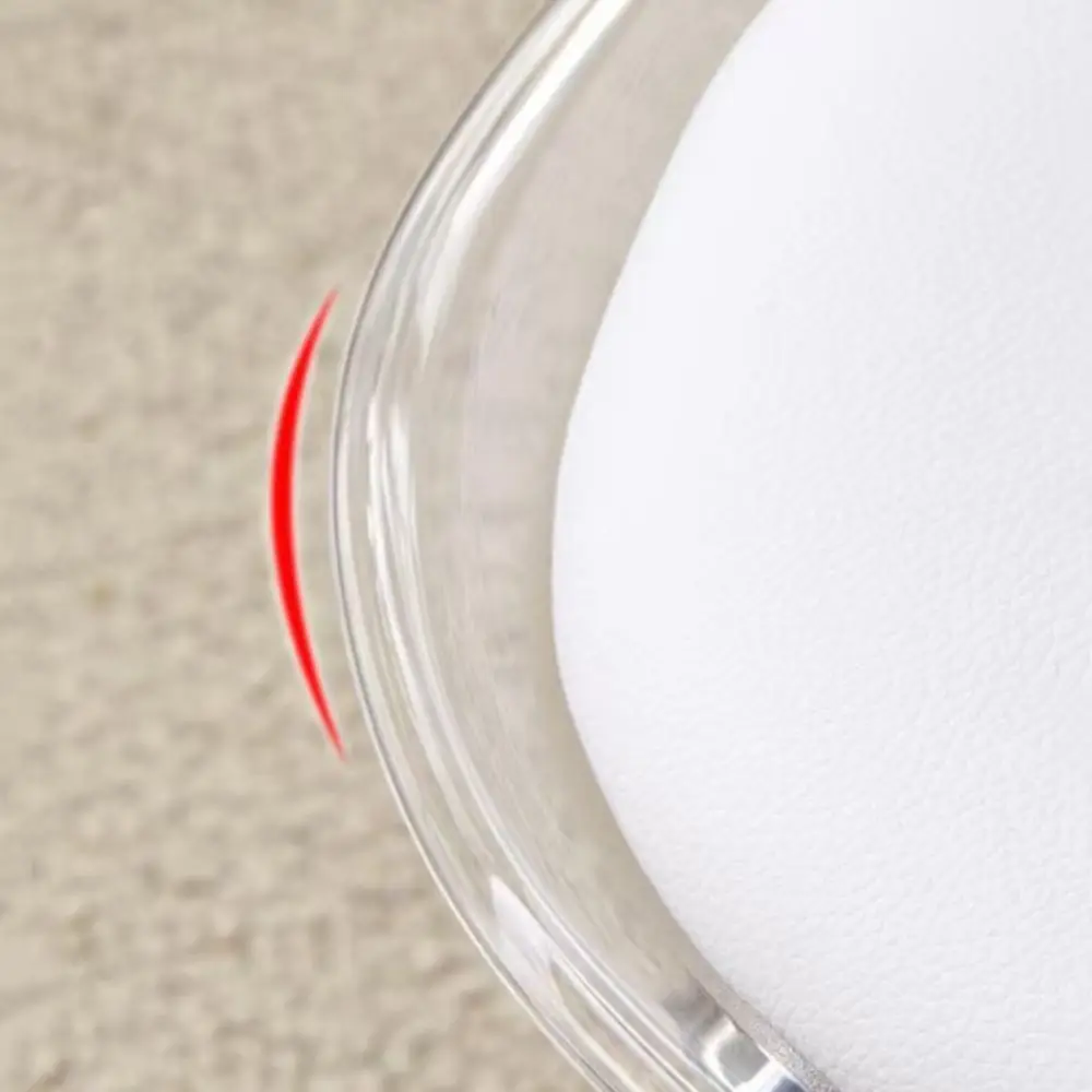 Stool Chair Acrylic Low Stool Silent Wheel Quiet Caster Backrest Stool Universal Wheel 360° Rotation Stool Household Use
