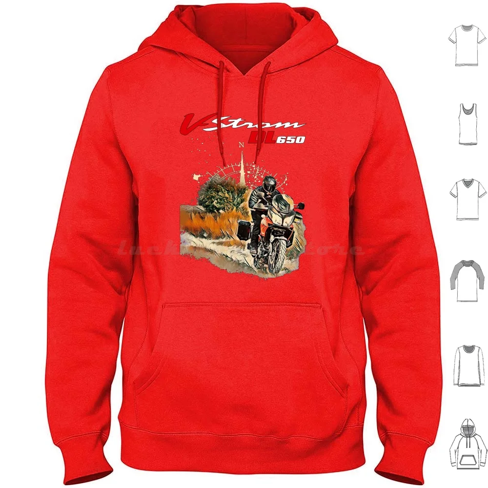 Dl 650 Vstrom 2010 Motorcycle Big Trail Hoodie cotton Long Sleeve Motorcycles Big Trail Moto Motorbike Adventure Bikers