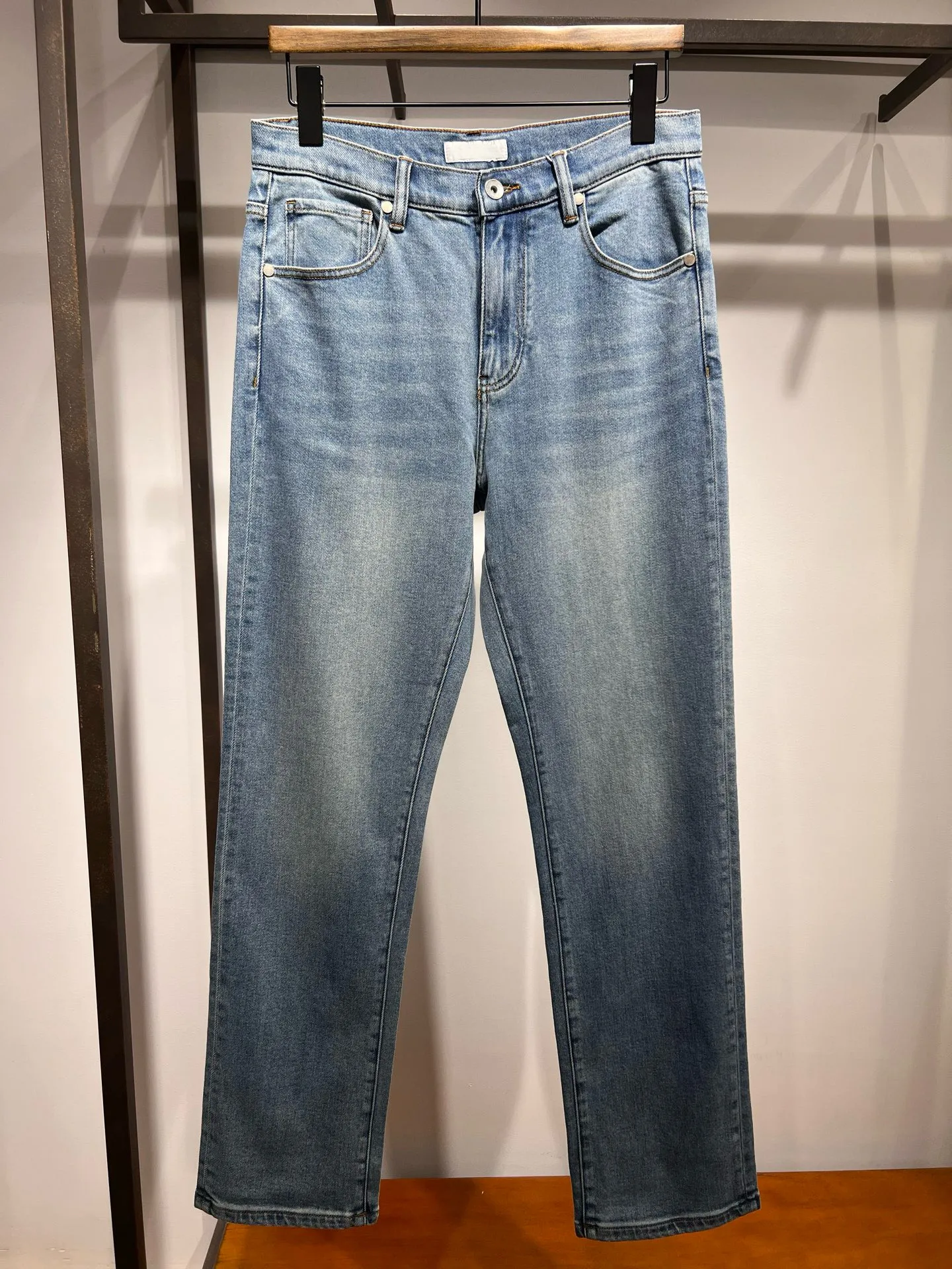 BC old money wind summer denim washed casual trousers men's simple micro-elastic jeans