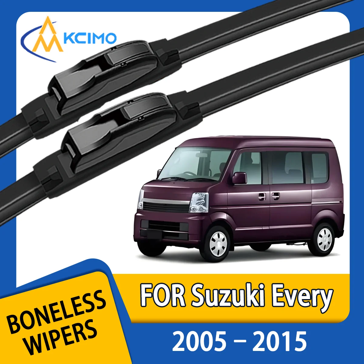

KCIMO 2PCS New Wiper Blades for Suzuki Every DA64 2005-2015 Mazda Scrum Mitsubishi Minicab Mitsubishi Town Box Nissan NV100