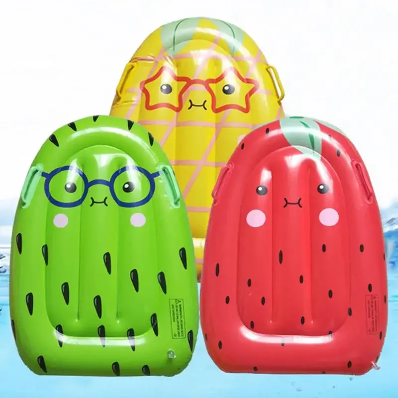 Flotador inflable con forma de fruta con mango, juguete de agua de dibujos animados para niños, Fiesta EN LA Piscina al aire libre, suministros de natación inflables