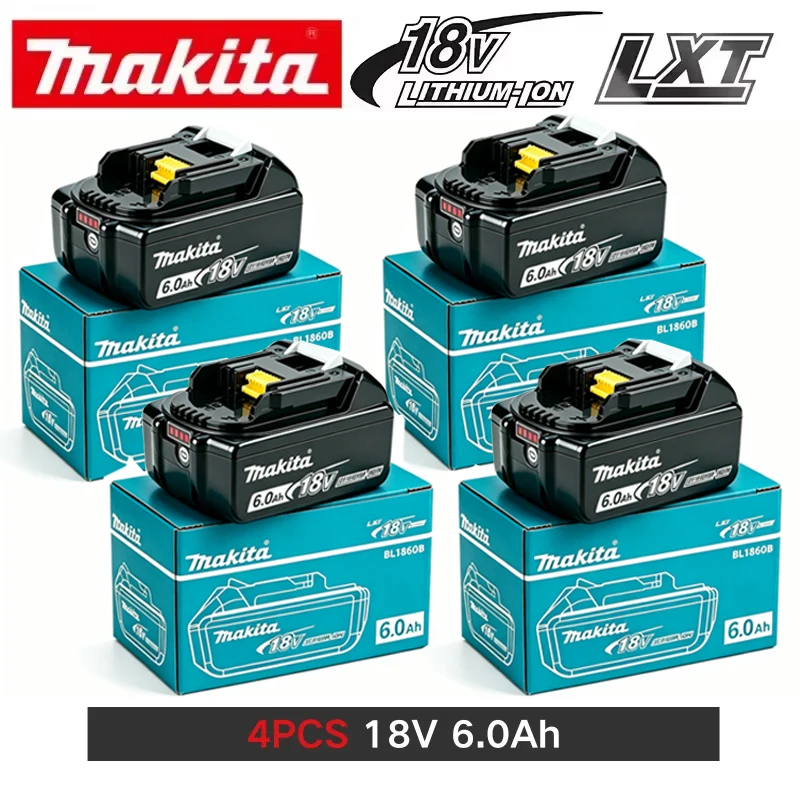 Makita 18V Battery 6AH BL1860 Power Tool Lithium ion Makita DDF487 BL1850B BL1860B electric tool battery image 3