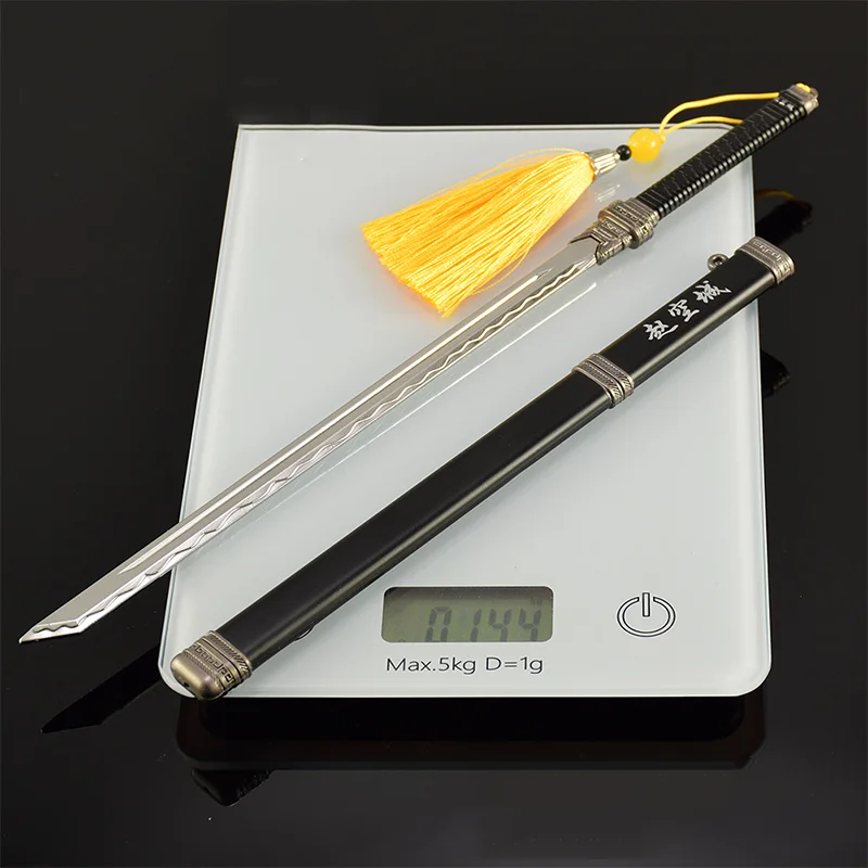 30ซม.Slashพระเจ้าอะนิเมะอุปกรณ์ต่อพ่วงอาวุธรุ่นโลหะเต็มรูปแบบหัตถกรรมZhao Kongcheng Tang HengมีดXingchenมีดของเล่นยุคกลางดาบ