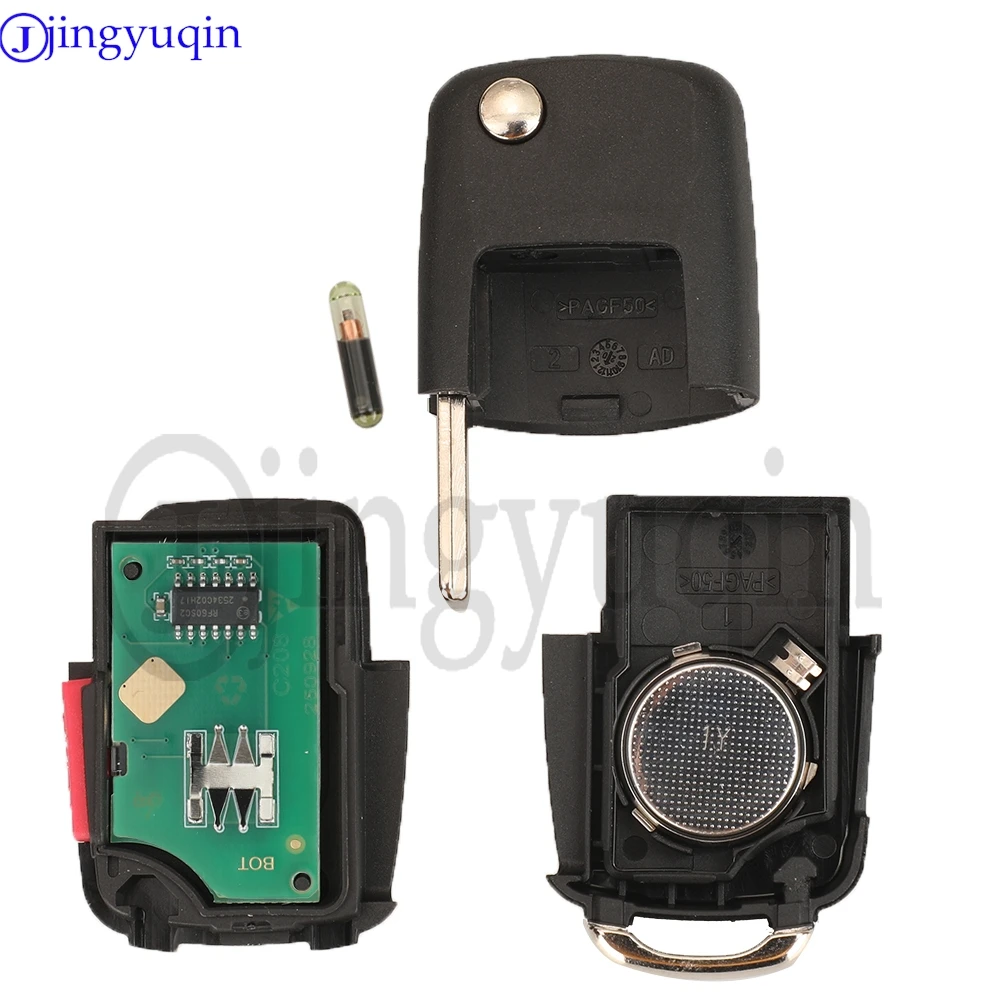 Jingyuqin 4 Buttons 1K0959753P 315MHZ ID48 chip Flip Key Remote Control For VOLKSWAGEN VW GOLF EOS GTI Rabbit JETTA Car Fob view 6