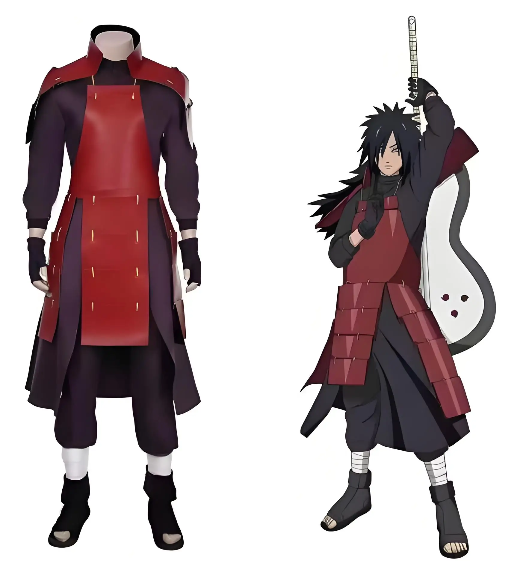 

Anime Akatsuki Uchiha Madara Cosplay Costume Man Armor Lining Pants Suit Halloween Costume Party Costume
