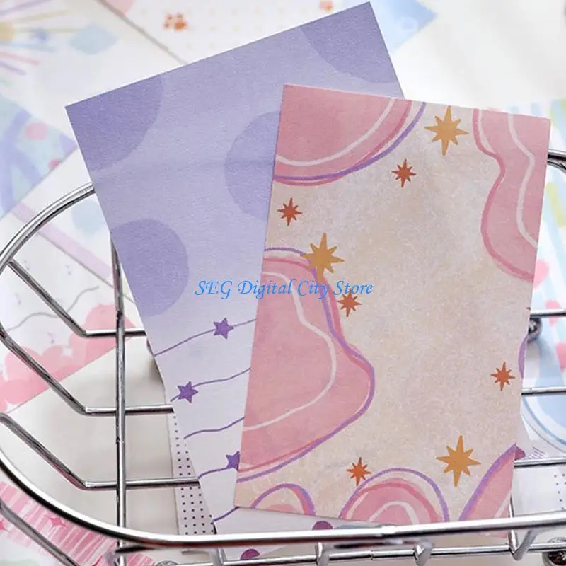U75B Paper Note Memo Pad with Decorative Note Paper for Desk Reminders, Journaling, Pen Writing, and Scrapbook Projects
