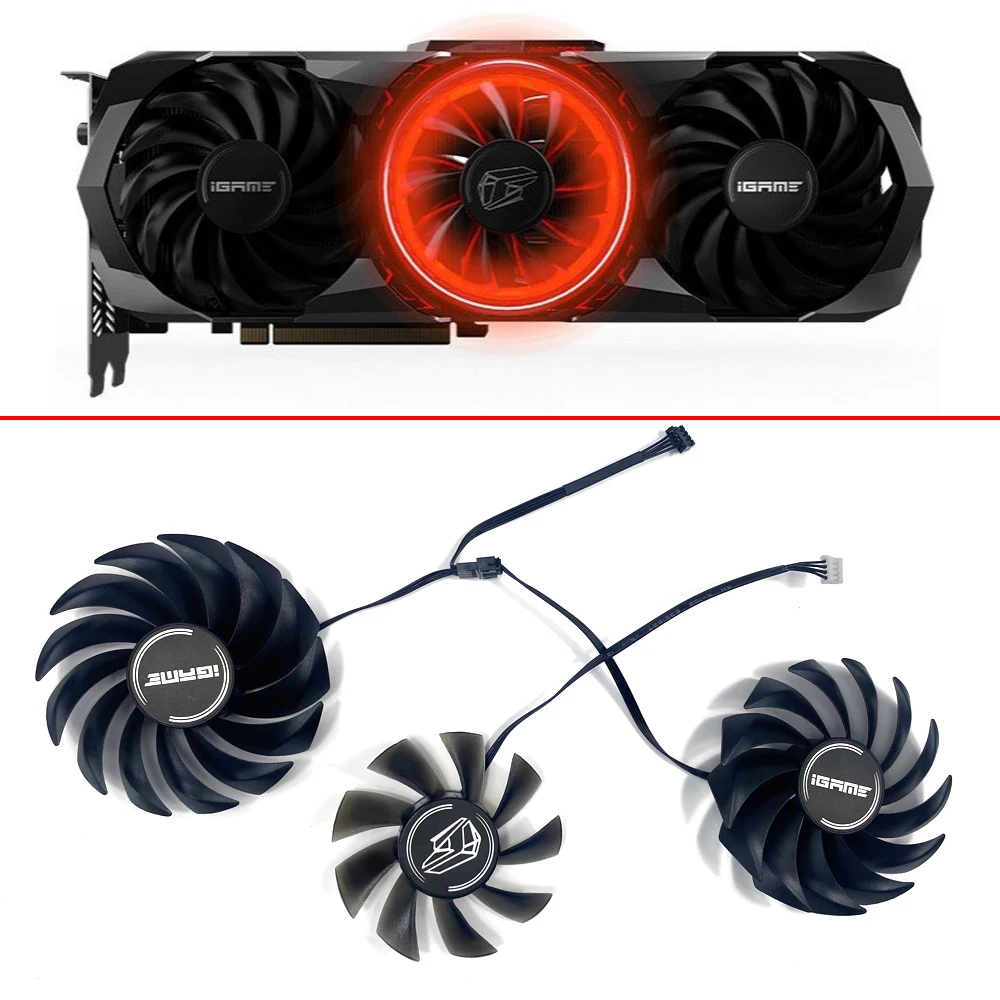 NEW 3PCS 85MM 75MM 4PIN 12v iGame RTX3090 3080 3070 3060 TI Advanced GPU FAN For Colorful GeForce RTX 3090 Advanced RTX 3060 Ti