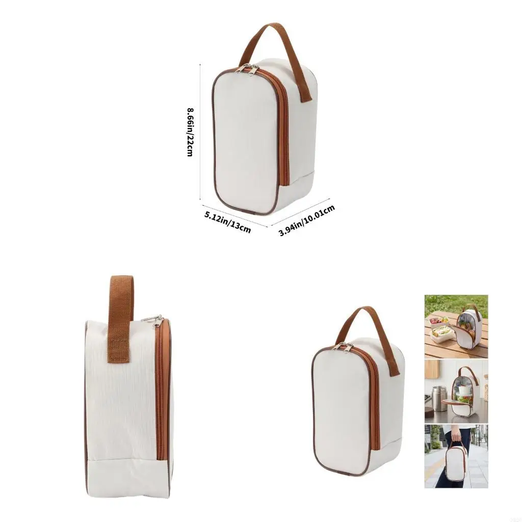 G92C 2Pieces Insulated Carriers With Waterproof Lining For Transporting Yogurts Overnight Oats And Salads