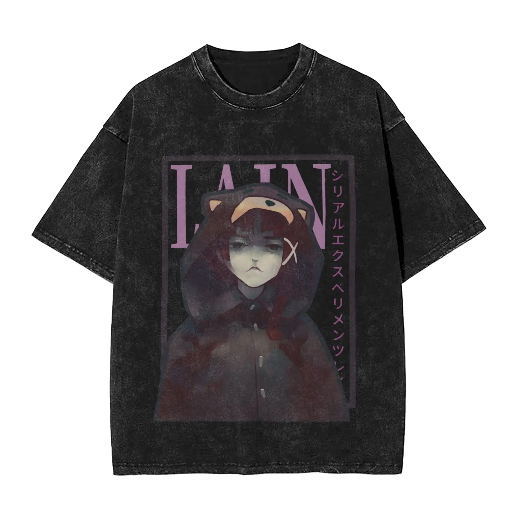 T-shirts pour hommes Serial Experiments Lain, hauts d'été amusants à manches courtes, col rond, imprimé Harajuku, offre spéciale