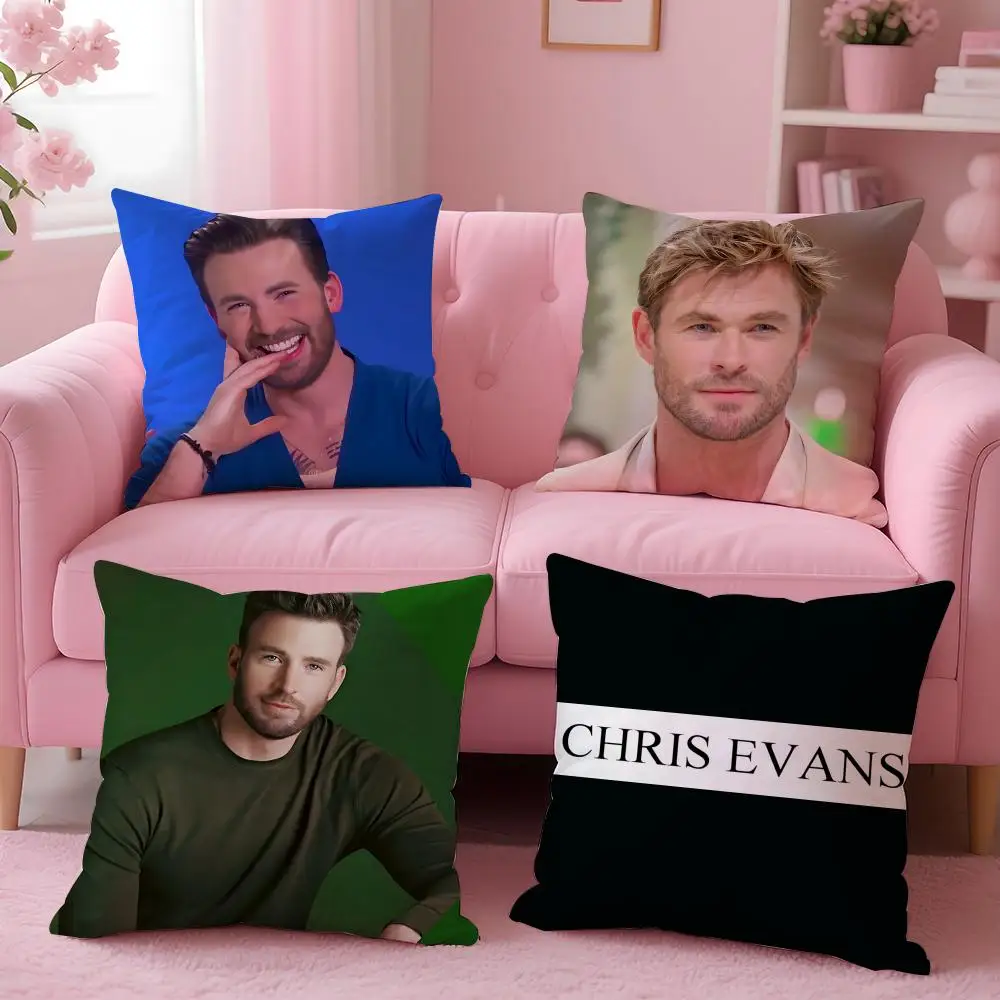 movie Chris Evans Cushion Cover Cushion Cover Set 4Pcs 50x50 45x45 40x40 Pillowcase Decorative Sofa Home Decor