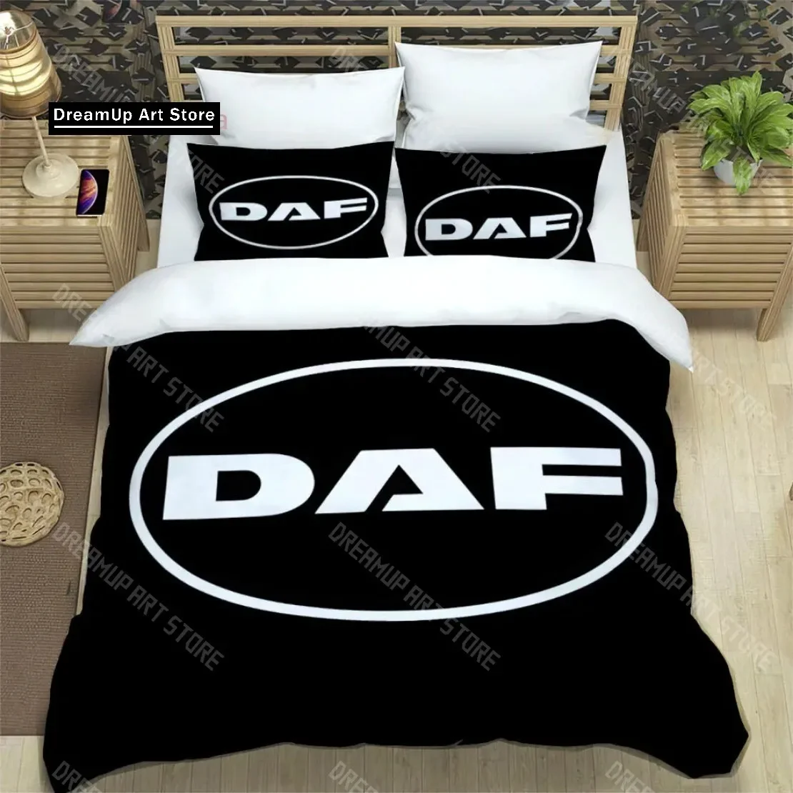 3D DAF truck Bedding Sets DAF truck Retro printed Duvet Cover Pillowcases for Teens Boy Single_Double_Queen_King