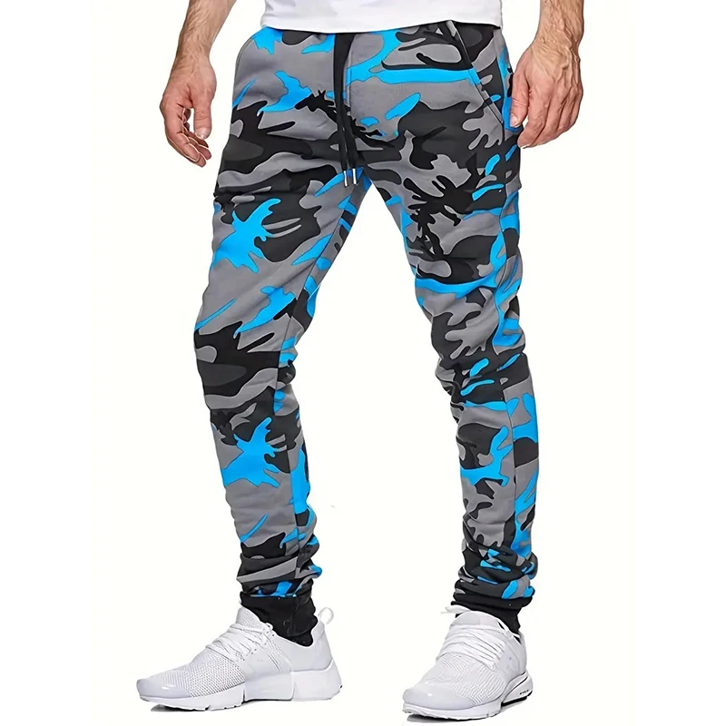2026 spring Autumn Men Trousers Camouflage Graffiti Printed pants Male Fashion straight pants Drawstring Casual men Sweatpants