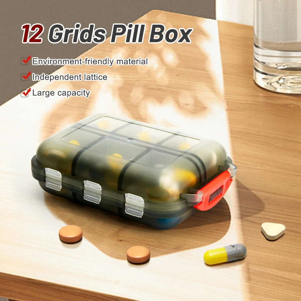 

12 Grids Weekly Medicine Pill Box Pills Dispenser pill organizer Tablet Pillbox Case Container Pastillero Drug Storage Box