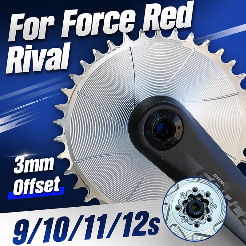 Silver Chainring 8 Bolt For Sram Red Force Rival 8-Screw Chainring Boost 32 36 38 34 Teeth Mtb Chainring 40t 42t 44t 46t 48t