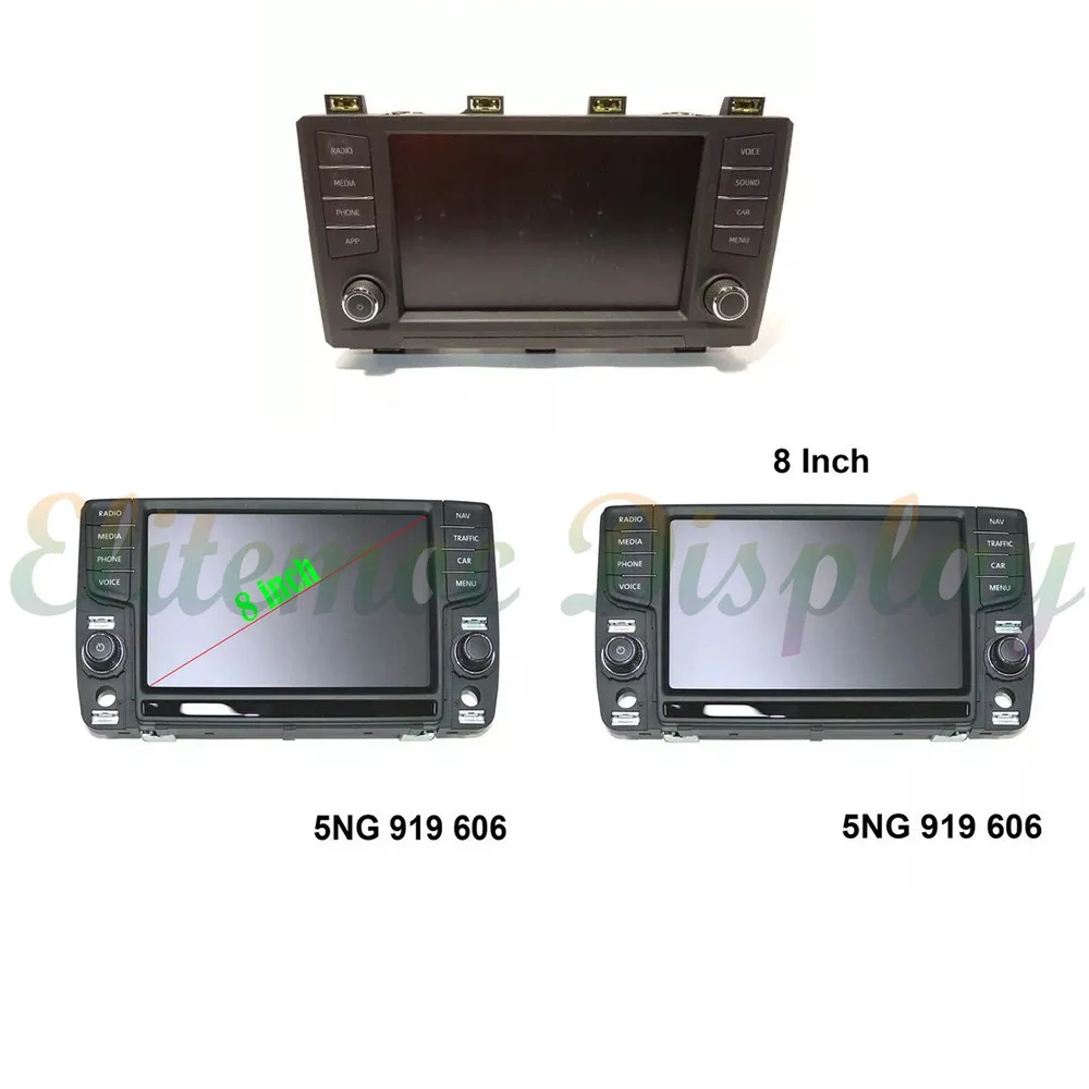

C080VVT03.0 LCD Display for Seat Leon MK3 15-21 Head Unit Nav Media Screen 5F0 919 606