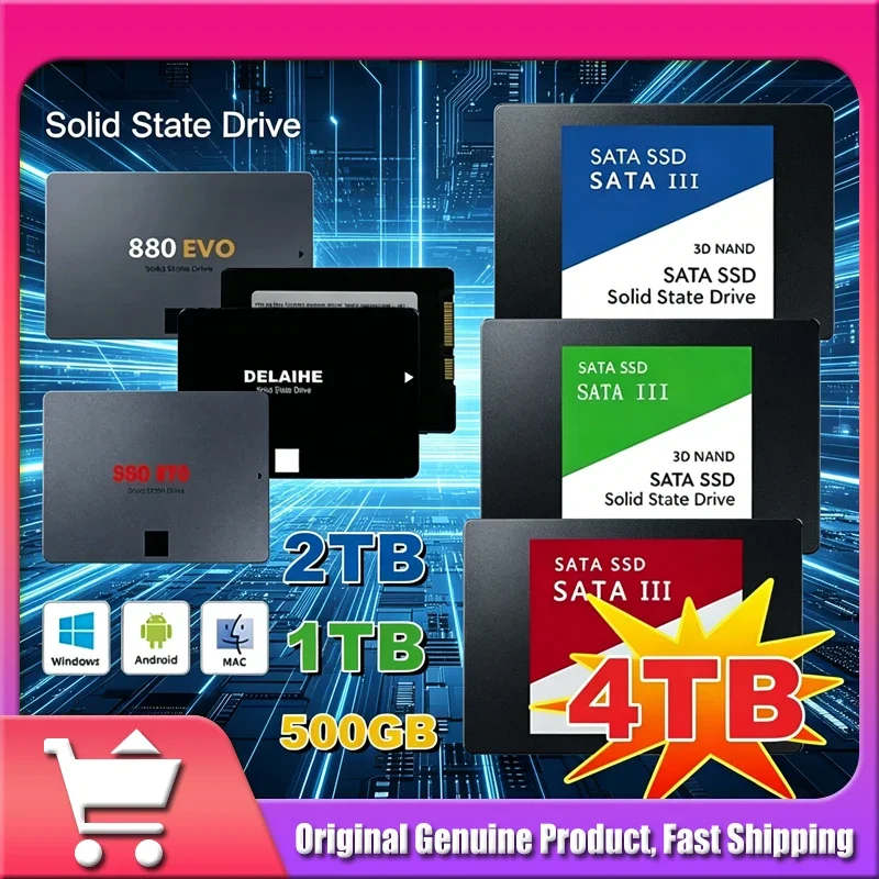 2026 novo 4tb disco de estado sólido ssd 880 evo 500g 1tb 2tb disco rígido interno hdd sata3 2.5 Polegada para portátil microcomputador desktop