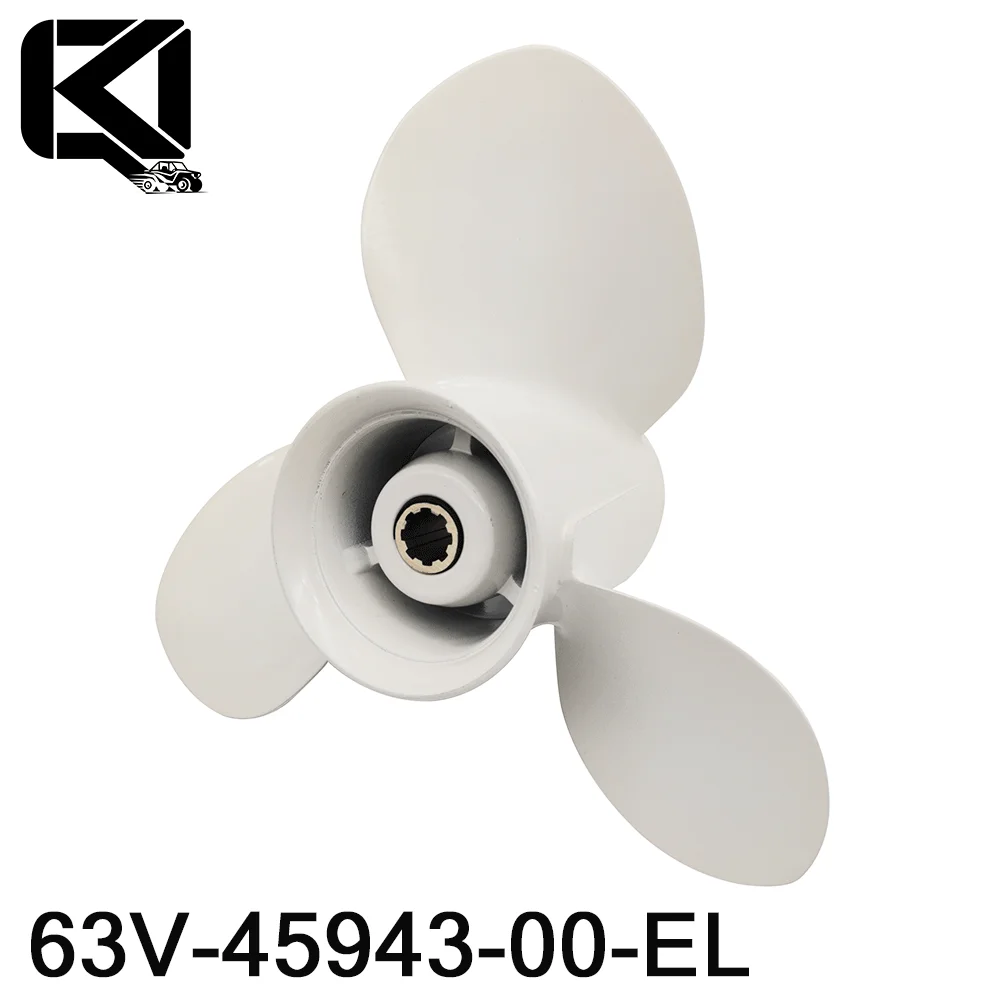 

Алюминиевый пропеллер 6G1-45943-00 8 1/2x7 1/2-N для подвесных лодочных моторов Yamaha 6HP 8HP F6 F8 F9.9, 7-зубчатый шлиц, правый вращение (RH) 6G1-45943-00-EL