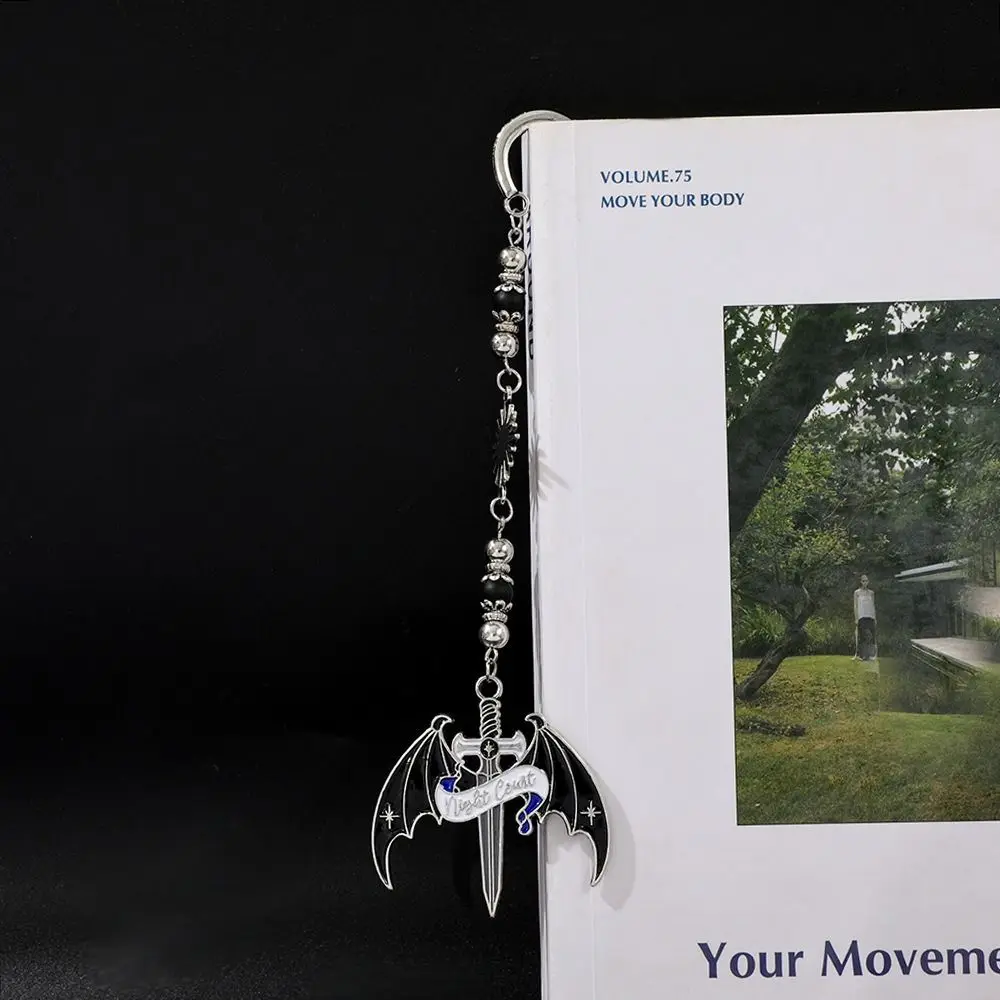 

High Quality Acotar Novel Series Bat Boy Bookmark Dark Gothic Bat Boy Book Marks Sacred Sword Book Page Marker Gift