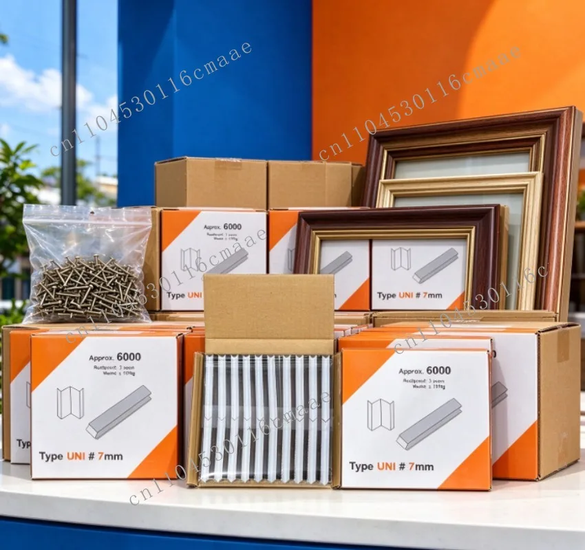 Hardwood Frame Joining Nails, 7mm Picture Frame Corner Pins, Stainless Steel V-Nails for Wood Photo Frame Assembly and Cabinet