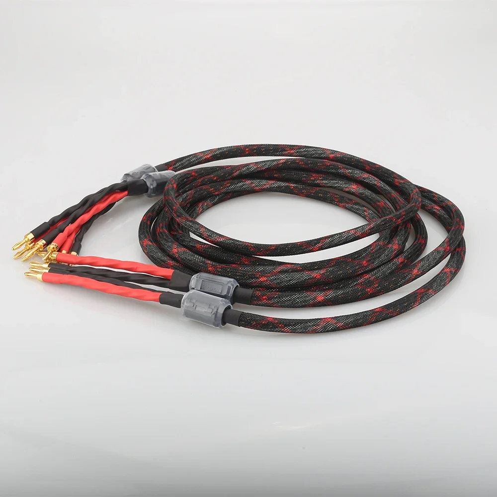 HI-End Western Electric Speaker Cable HIFI Audiophile Cable Banana To Banana Plug Biwire LoudSpeaker Wire Audio Line