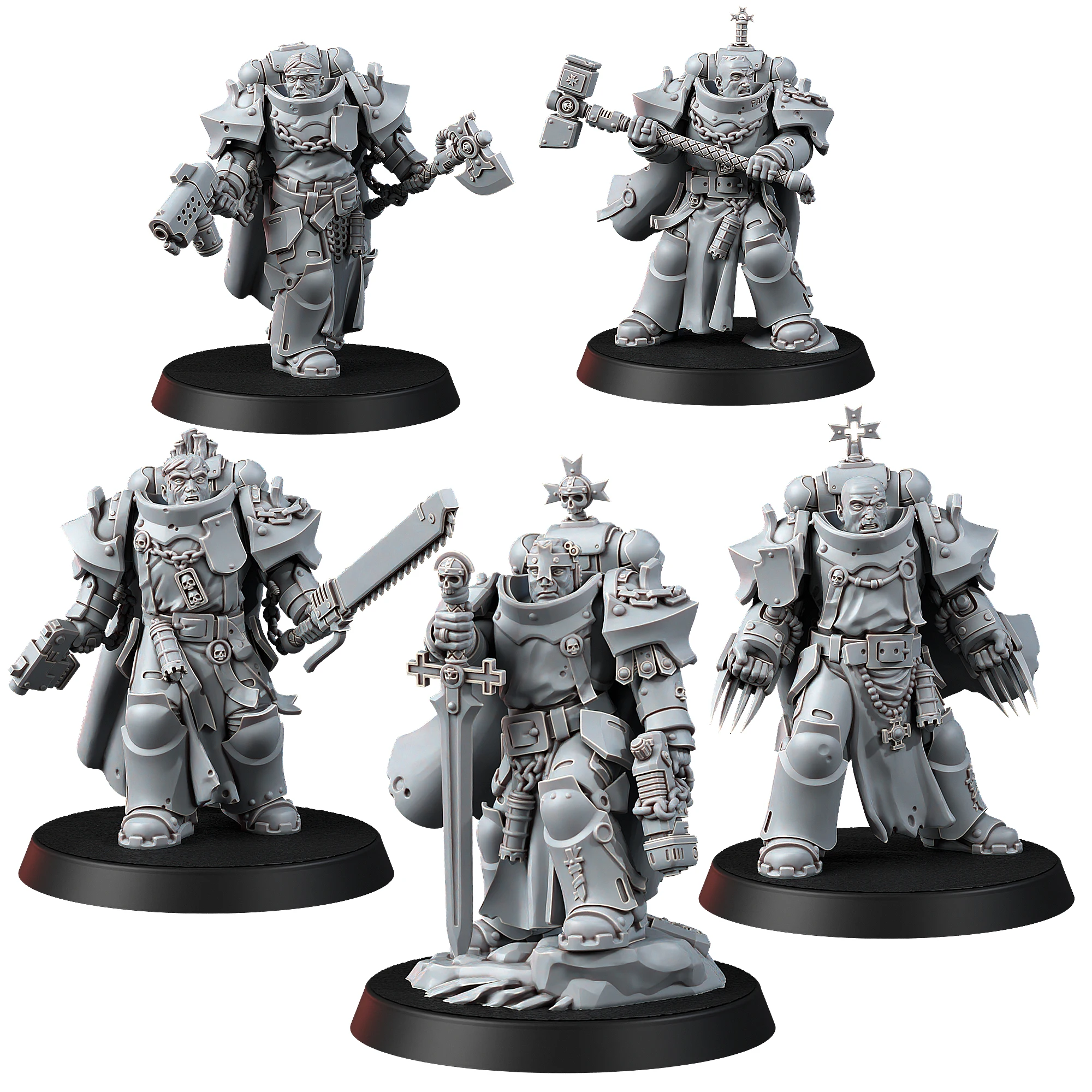 IMPERIAL CHAPTER HOUSE TEMPLAR BROTHER SQUAD, Wargame Miniatures, Ork Figure, Terrain, RPJ, TRPJ, Pathfinder, Infinity, Gamemat