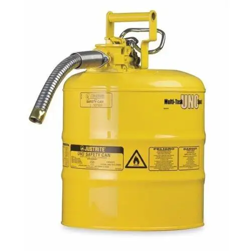 Justrite 7250230 Type Ii Safety Can, 5 Gal Capacity, For Use With Diesel, 697841140738