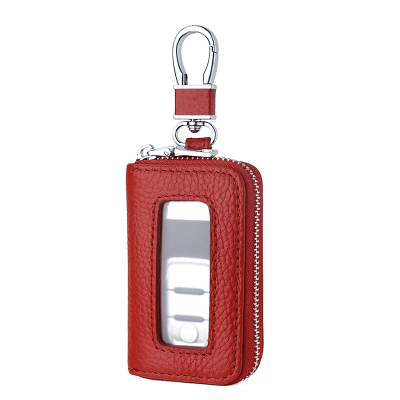 Trousse En Cuir Véritable Avec Fermeture Éclair Pour Stylos Et Crayons