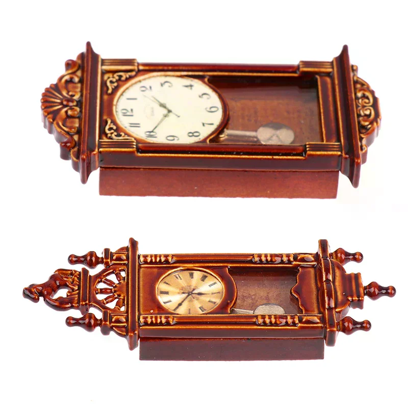 1:12 دمية مصغرة ساعة حائط Miniaturas اكسسوارات الديكور المنزلي لعبة