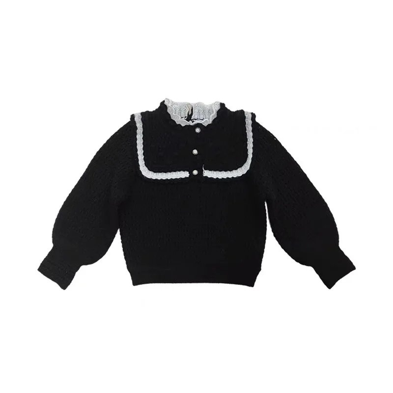 

Girls Jumper Baby Knitted Wool Sweater Toddler Kids Clothes 2-7Y