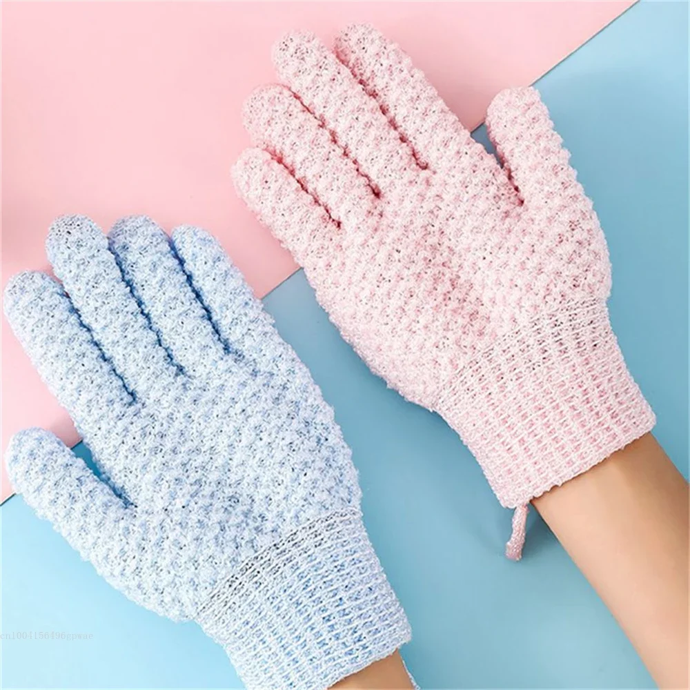 Bath Gloves Shower Cleaning Bath Glove SPA Foam Rubbing Mud Peeling Exfoliating Gloves Bathing Massage Gloves Bathroom Supplies